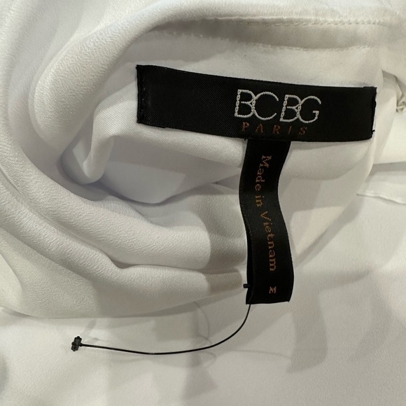 BCBG white tiered asymmetrical maxi dress - Picture 4 of 5